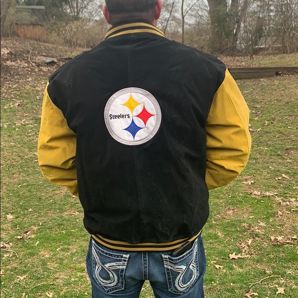 Vintage Other - Pittsburg Steelers suede leather vintage coat